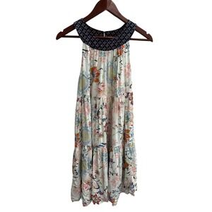 Anthropologie Halter Dress Women's Medium Floral 100% Viscose
